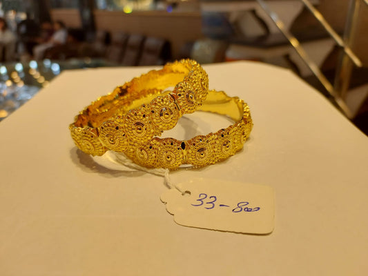 "Royal Beaded Gold Bangles – Bridal Special"