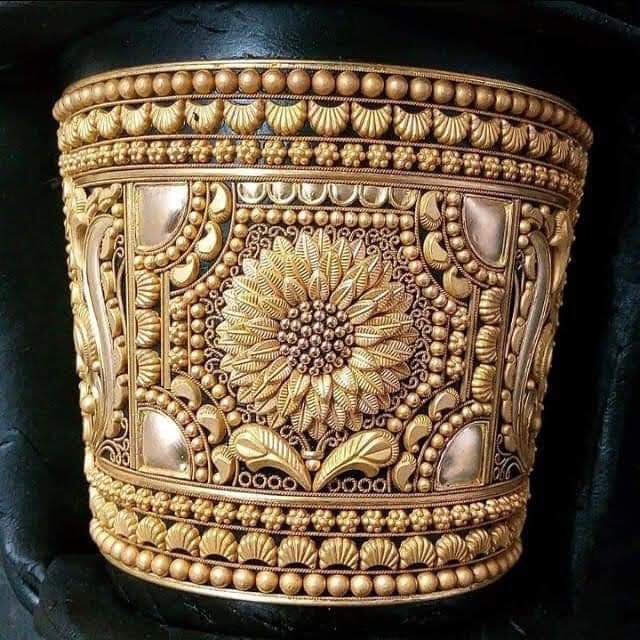 Elegant Gold-Plated Bangles with Red Stone Detailing